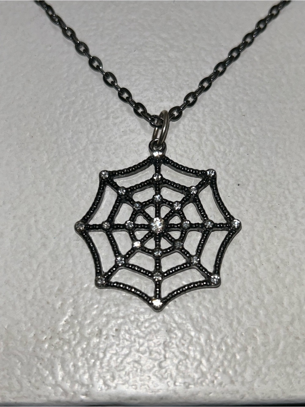 Spiderweb Pendant Necklace - Elegant Women's Jewelry